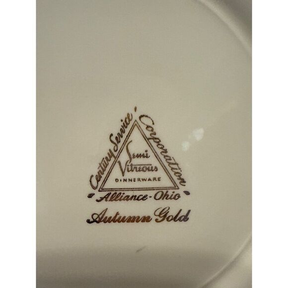 Set of 8 Century Service Autumn Gold Desert Plates - Picture 4 of 8